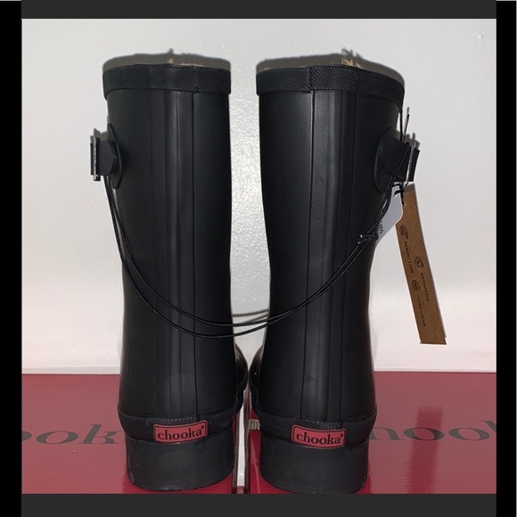 Chooka Rain Boots, Mid Height, Faux Fur, Black - Picture 4 of 10